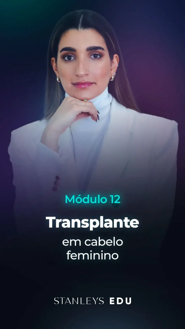Transplante em cabelo feminino